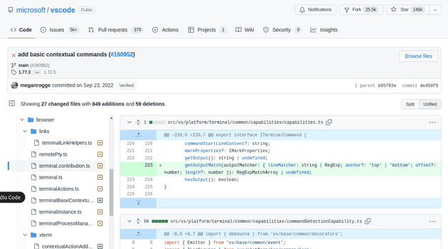 the commit deleting my code