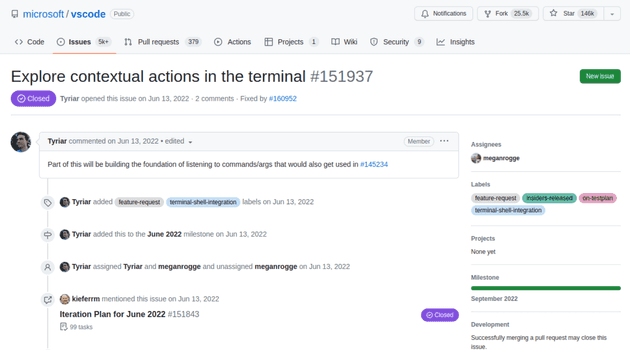 the issue of the PR of the commit